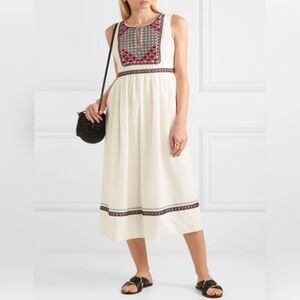 🧵Vanessa Bruno Lynsha Embroidered Cotton Dress Size FR 34 / US 2